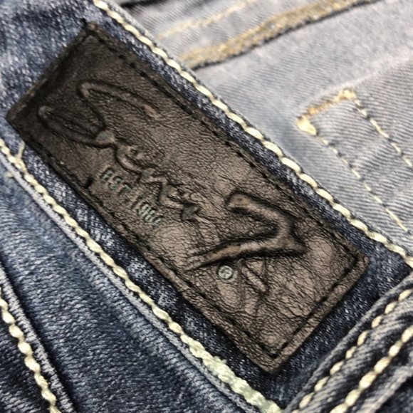 VINTAGE SEVEN7 SKINNY JEANS 29x29 EMBROIDERED POCKETS ❤️ - Picture 2 of 12